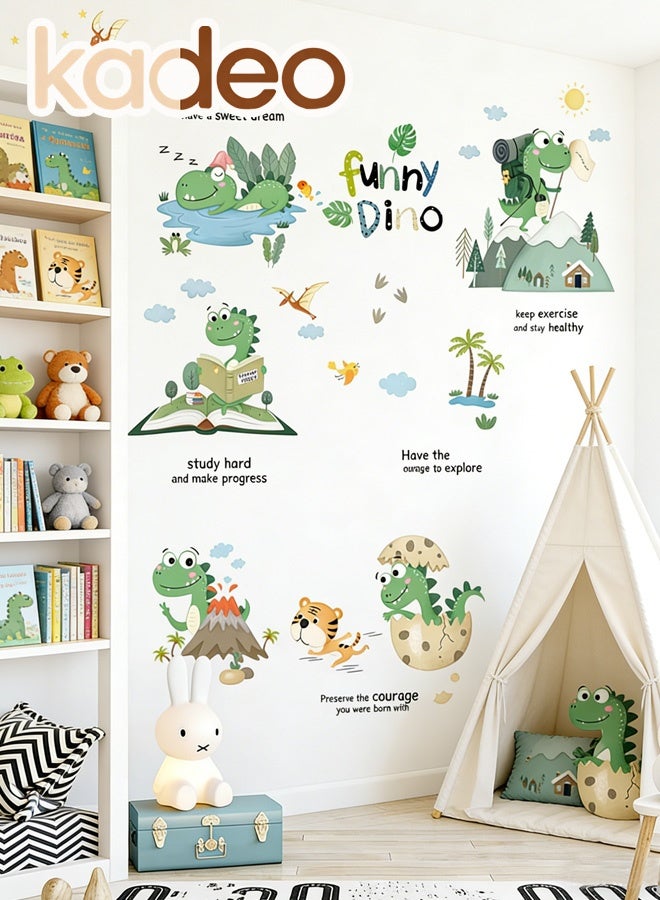 kadeo Dinosaur Wall Decals, Waterproof, PVC Material Wallpaper, Reusable Peel and Stick Vinyl Stickers for Kids’ Room,  Nursery & Playroom, Removable Wall Sticker Decoration - Image 5